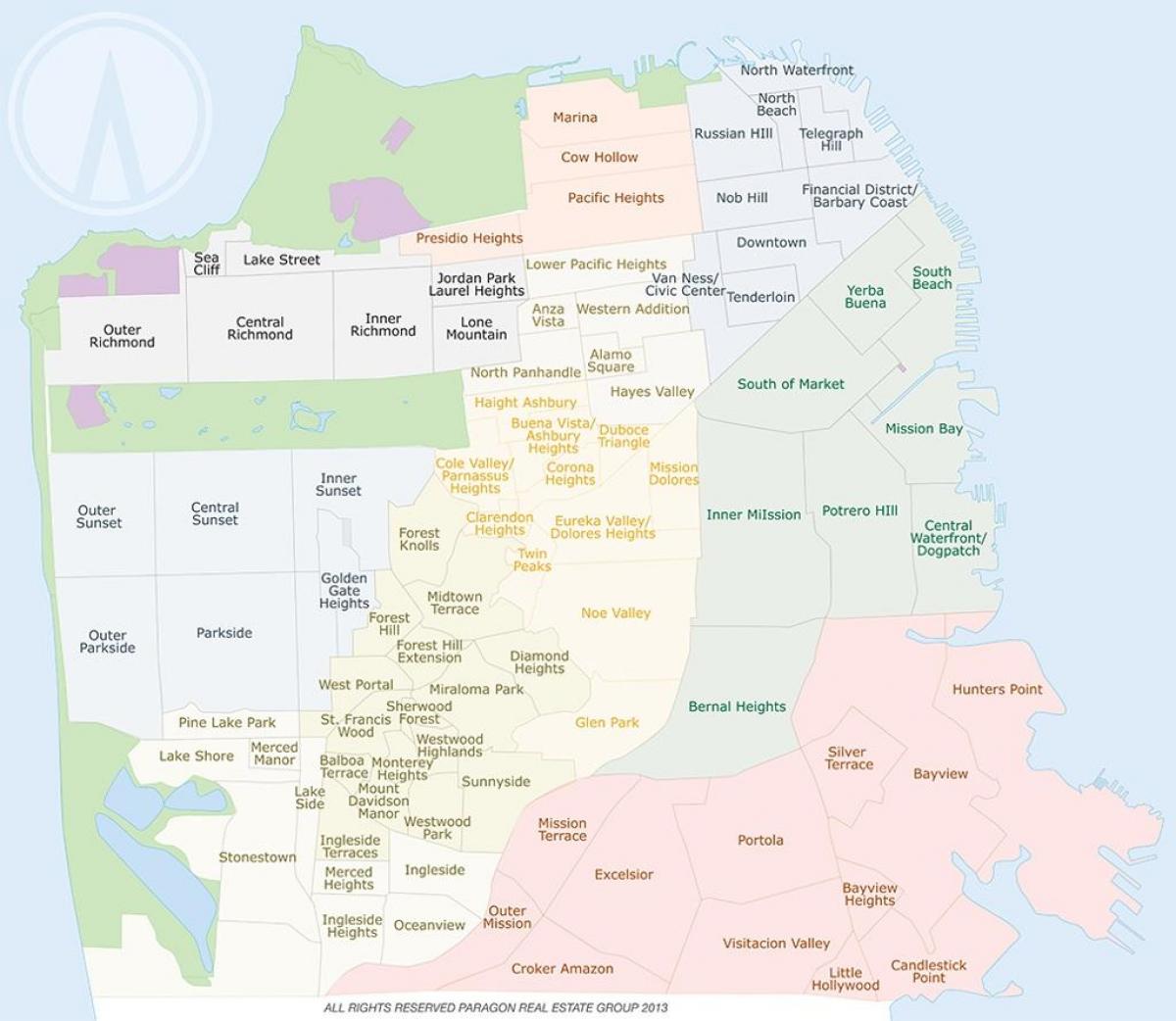 Mapa ng baka guwang San Francisco