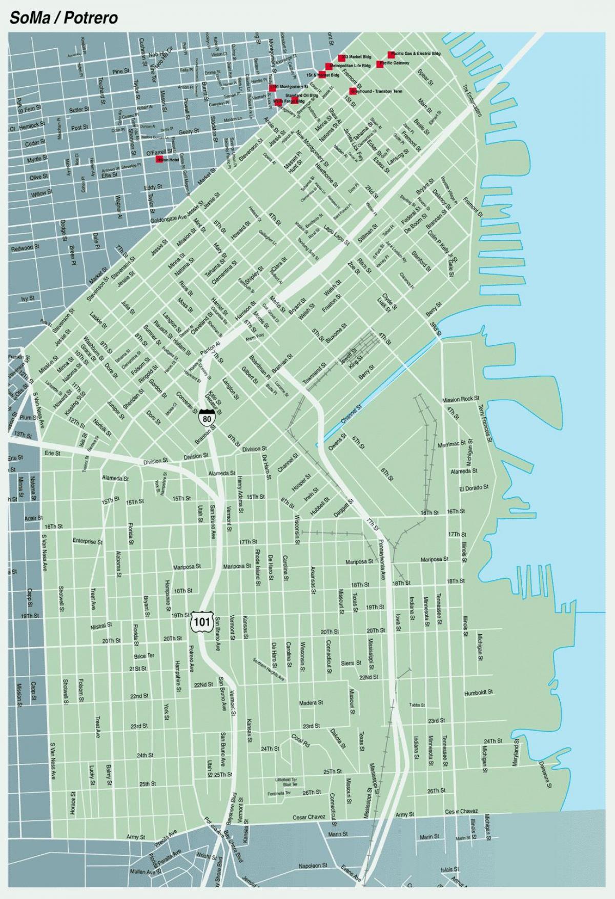 mapa ng soma San Francisco