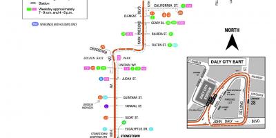 San Francisco bus 28 ruta ng mapa