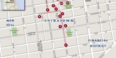 Mapa ng chinatown ng San Francisco