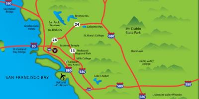 East bay sa california mapa