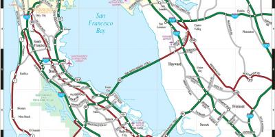 Mapa ng San Francisco bay area