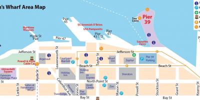 Mapa ng San Francisco sa fisherman ' s wharf area