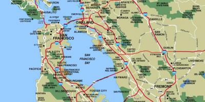 Mapa ng lungsod sa paligid ng San Francisco