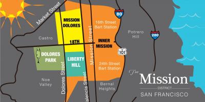 Mapa ng misyon ng distrito ng San Francisco