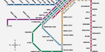 Muni mapa ng subway