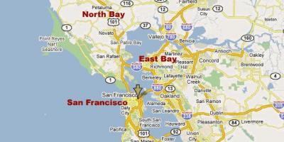 Mapa ng south bay northern california