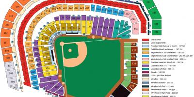 SF giants stadium seating mapa