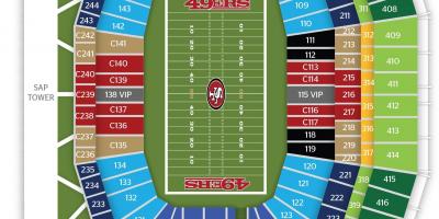 Mapa ng San Francisco 49ers stadium