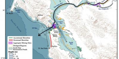 Mapa ng San Francisco bay lalim
