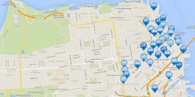 Mapa ng San Francisco bike ibahagi