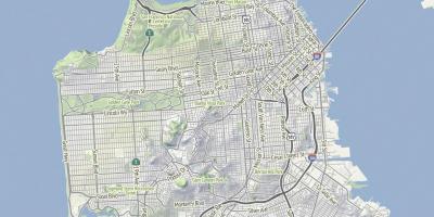 Mapa ng San Francisco lupain