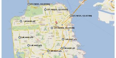 Mapa ng San Francisco coordinate