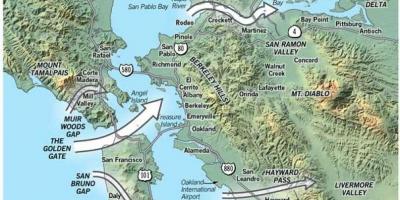 Mapa ng San Francisco na mikroklima