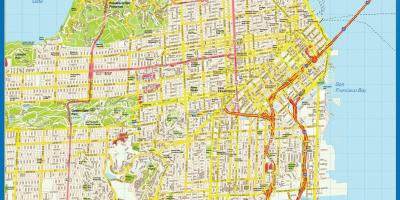 Mapa ng San Francisco pader