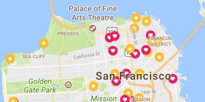 Mapa ng San Francisco financial district