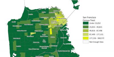 Mapa ng San Francisco populasyon density