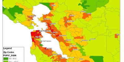 Mapa ng San Francisco populasyon