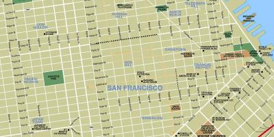 Mapa ng mga atraksyon ng San Francisco