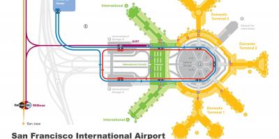 San Francisco airport upa ng kotse mula sa mapa