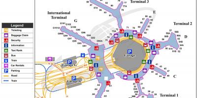 SFO international airport mapa