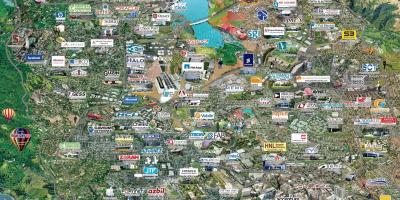 Silicon valley high tech na mga mapa