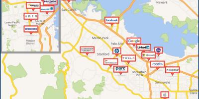 Mapa ng silicon valley tour
