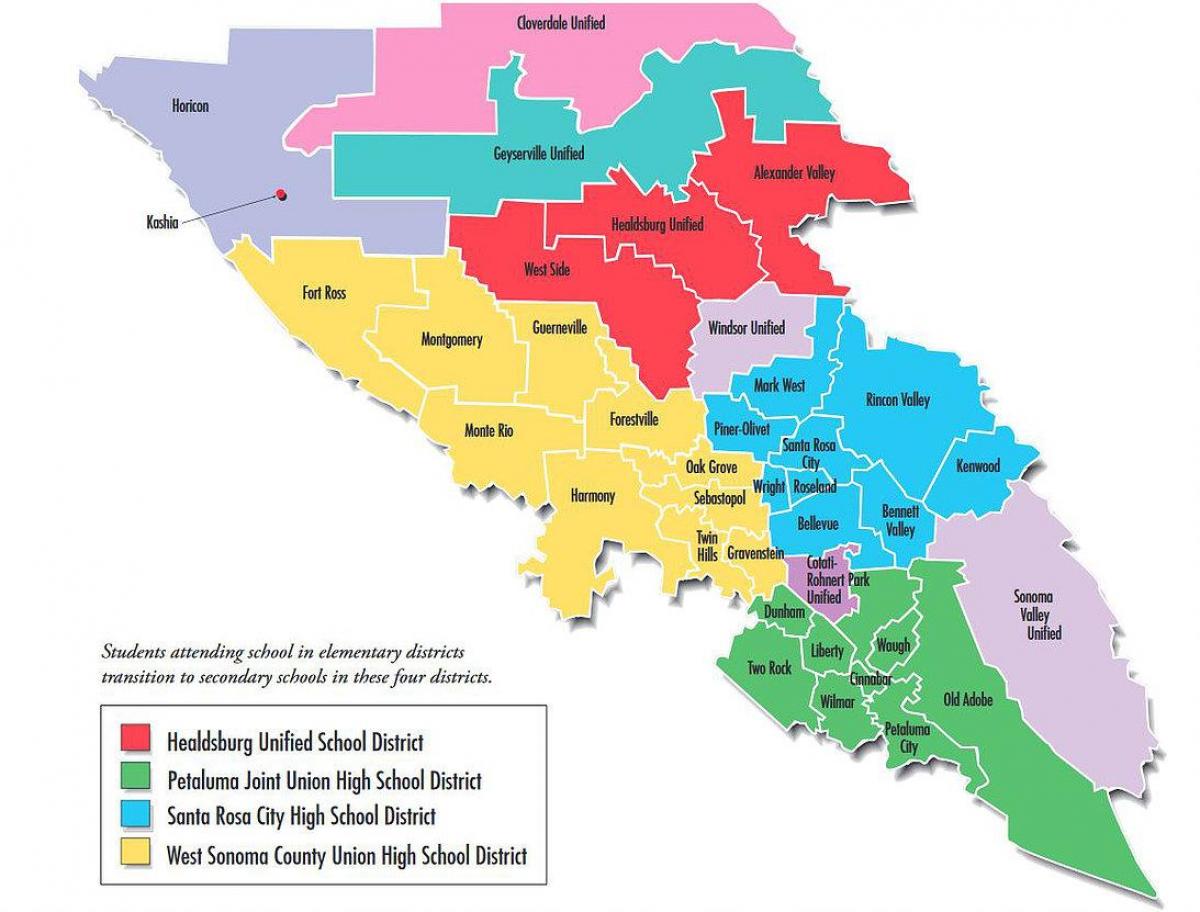 San Francisco distrito ng paaralan ng mapa