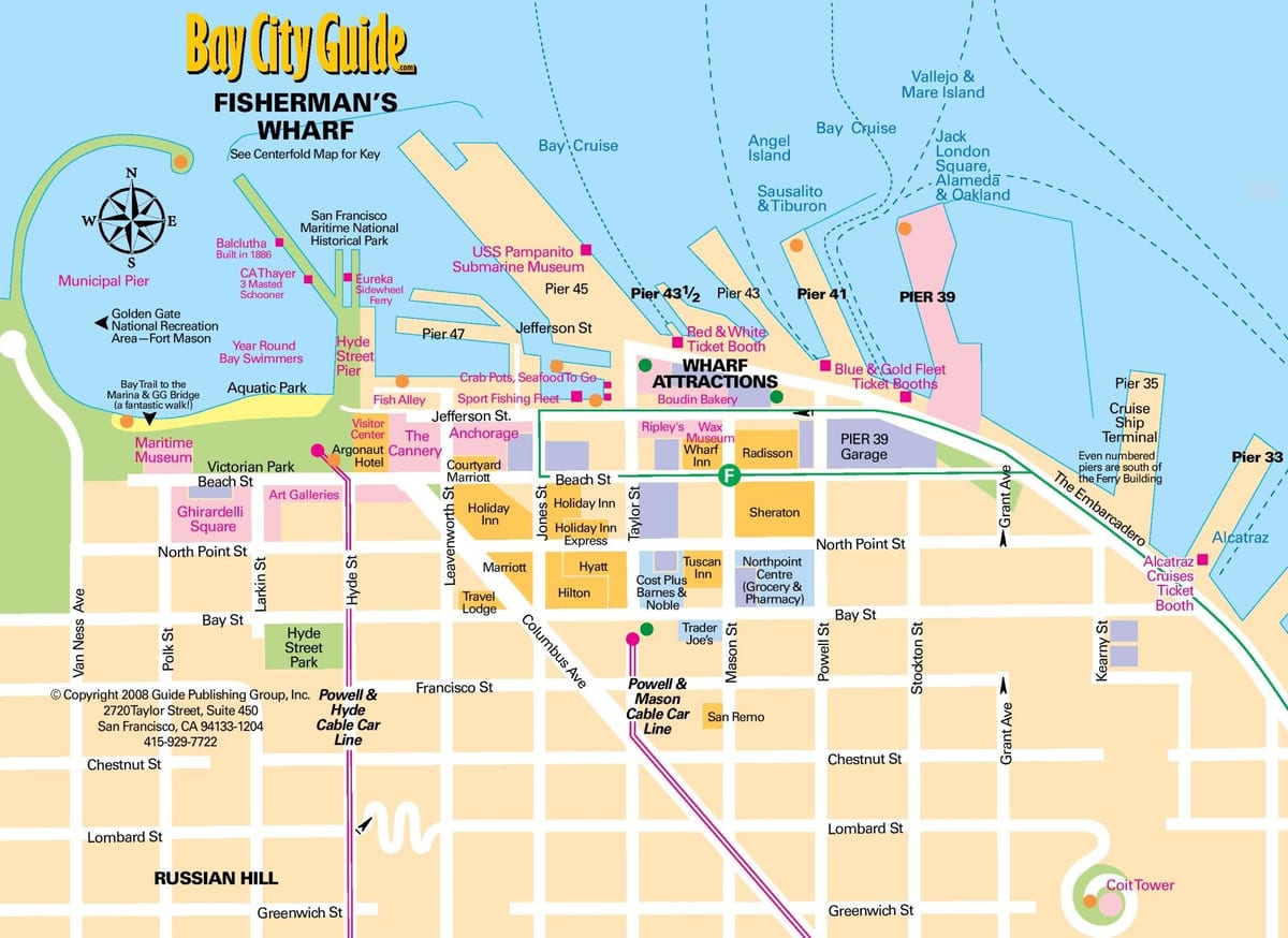 mapa ng fisherman ' s wharf San Francisco