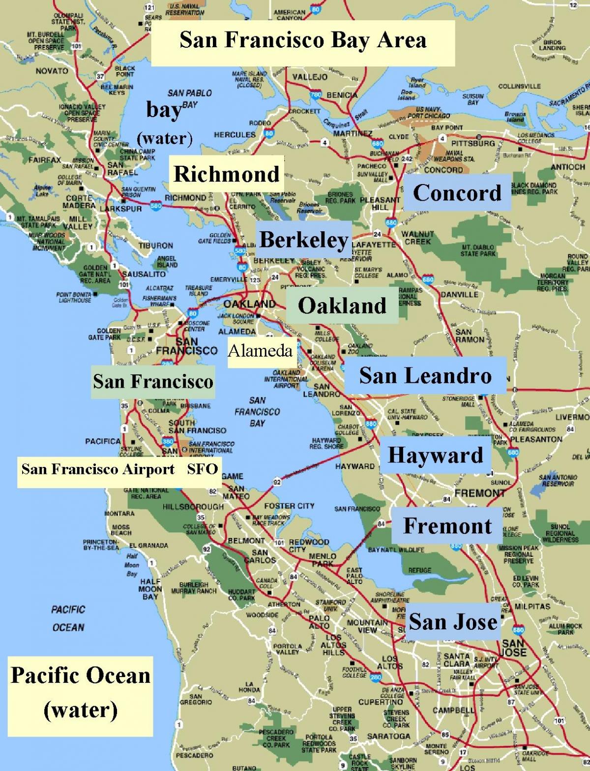 mapa ng San Francisco california