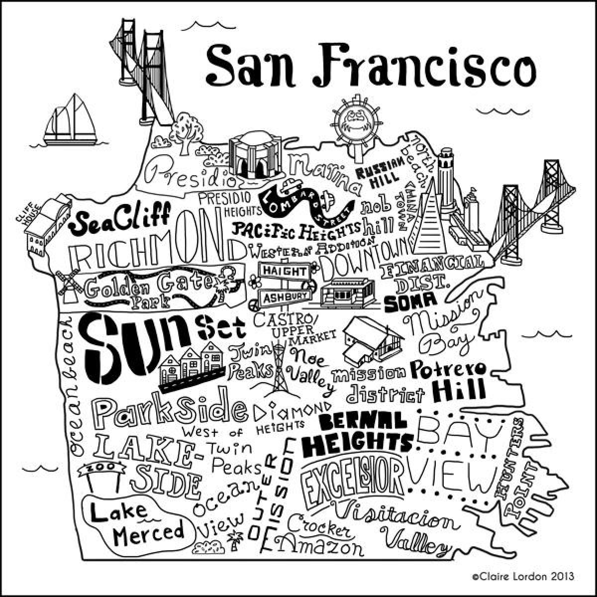 Mapa ng tindahan sa San Francisco