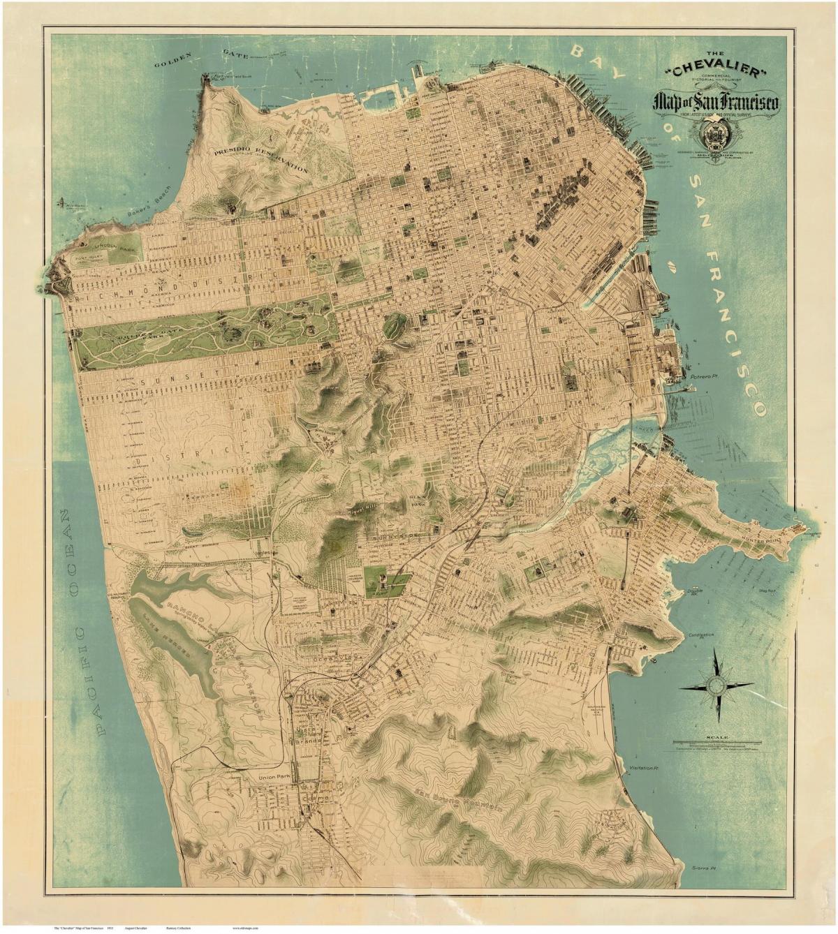 Mapa ng old San Francisco 