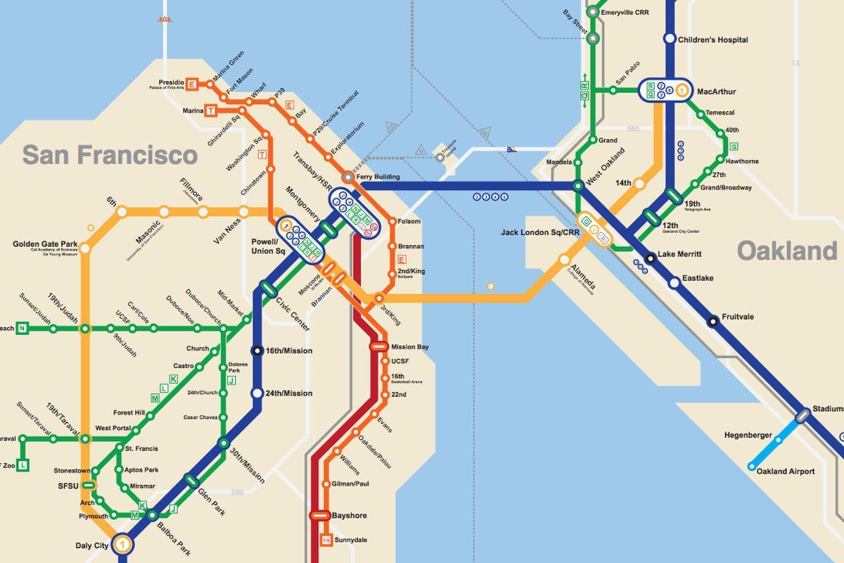 San Francisco sa ilalim ng lupa mapa