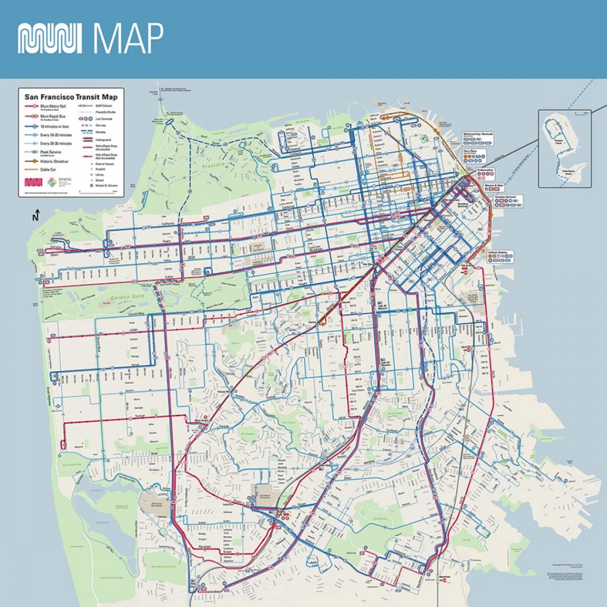muni mapa San Francisco ca