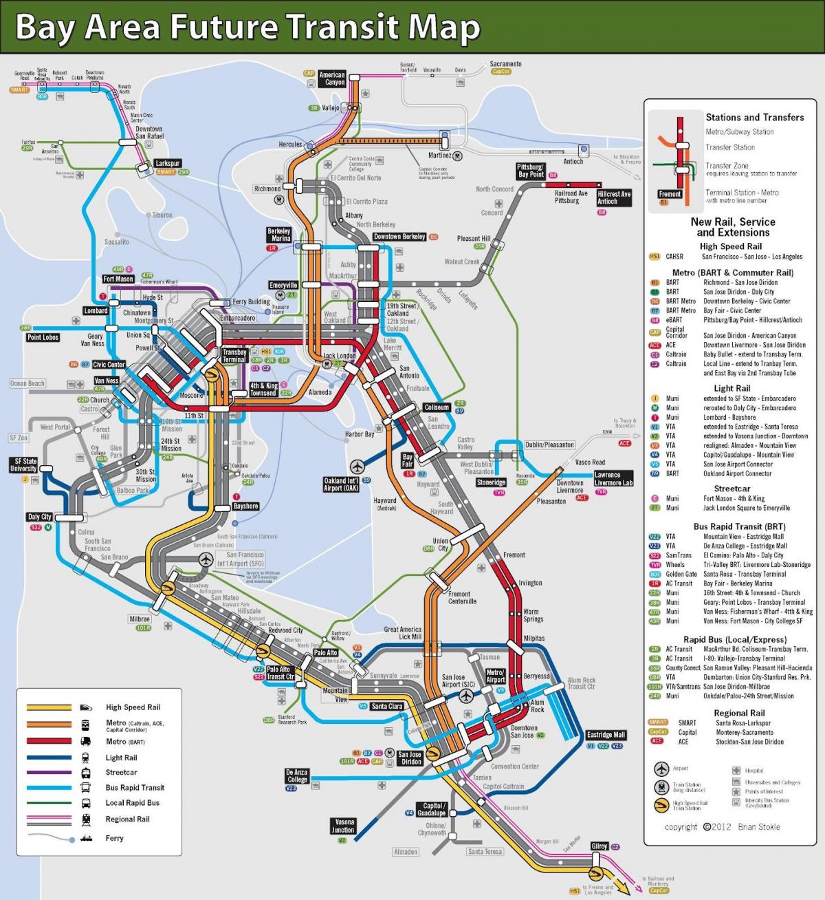San Francisco mass transit mapa