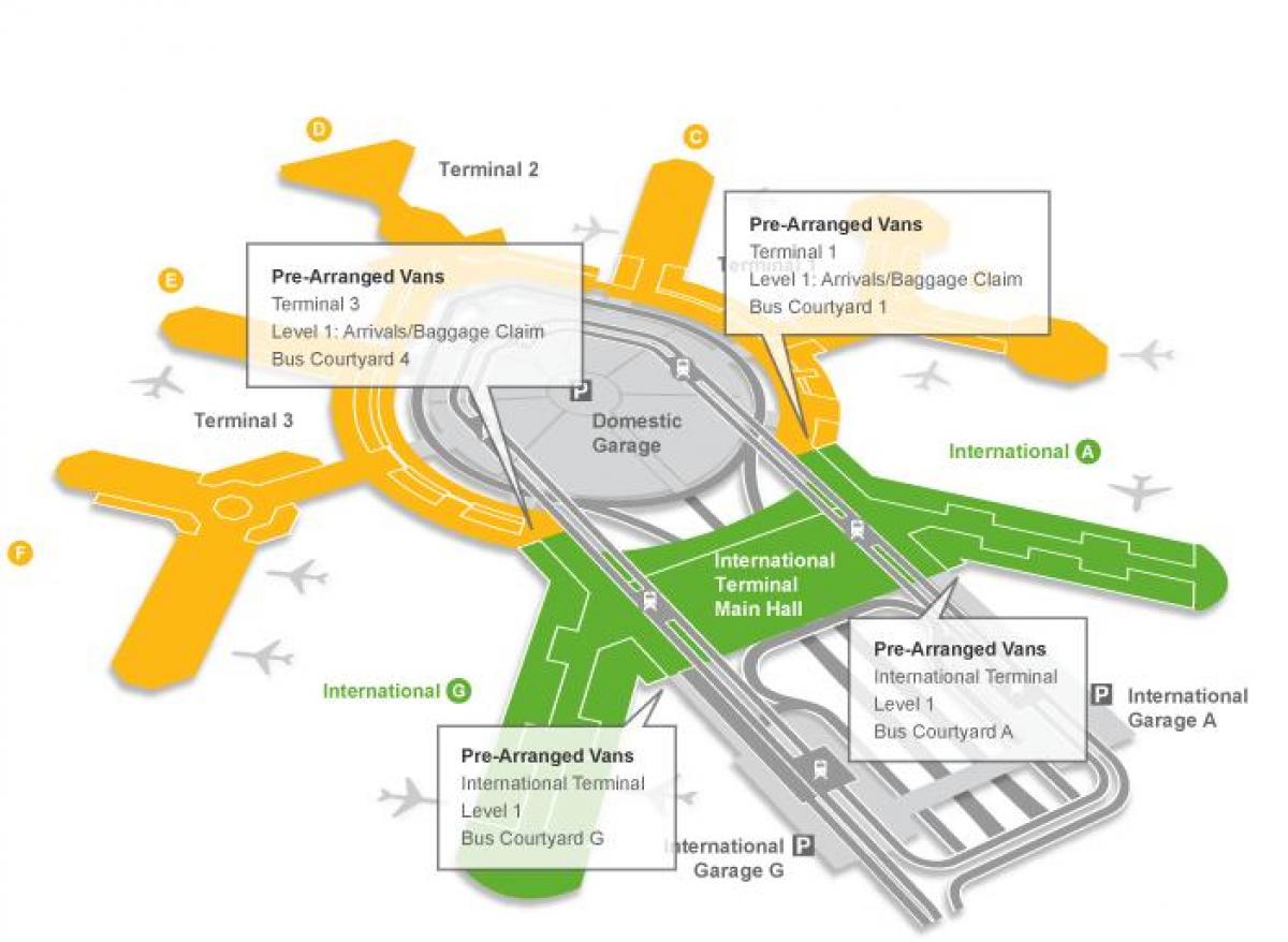 Mapa ng San Francisco airport bagahe claim