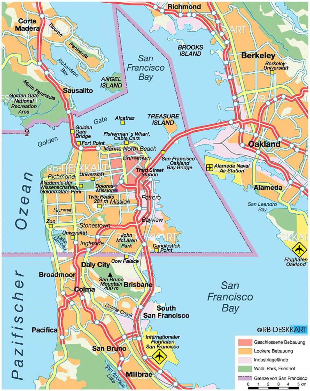 Mapa ng San Francisco county