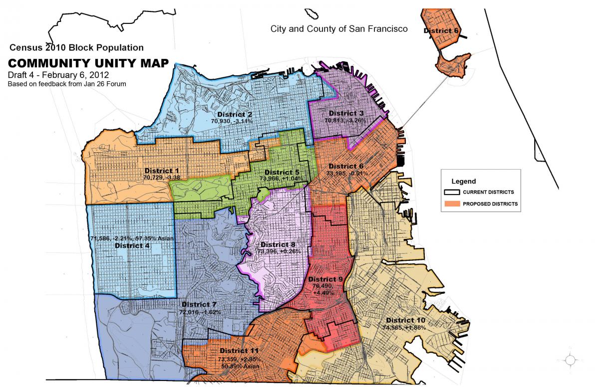 Mapa ng distrito ng San Francisco