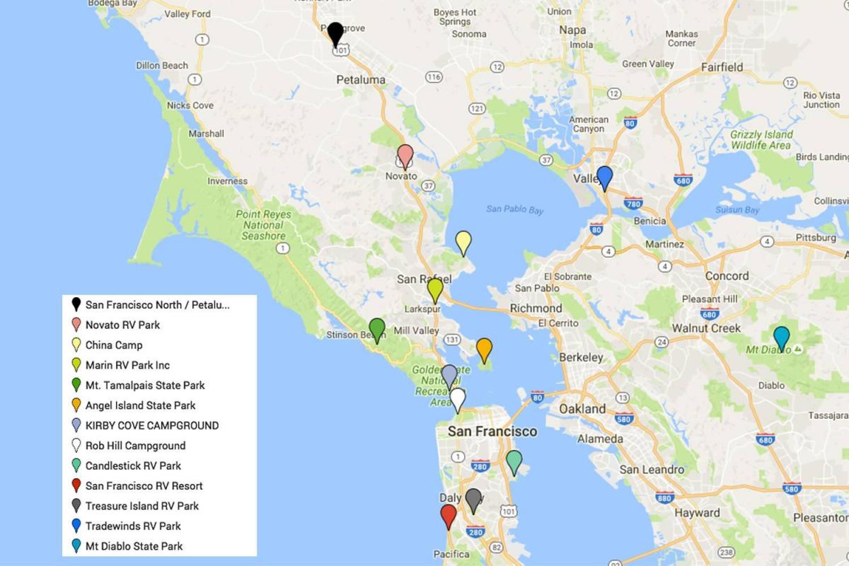San Francisco nagha-highlight sa mapa