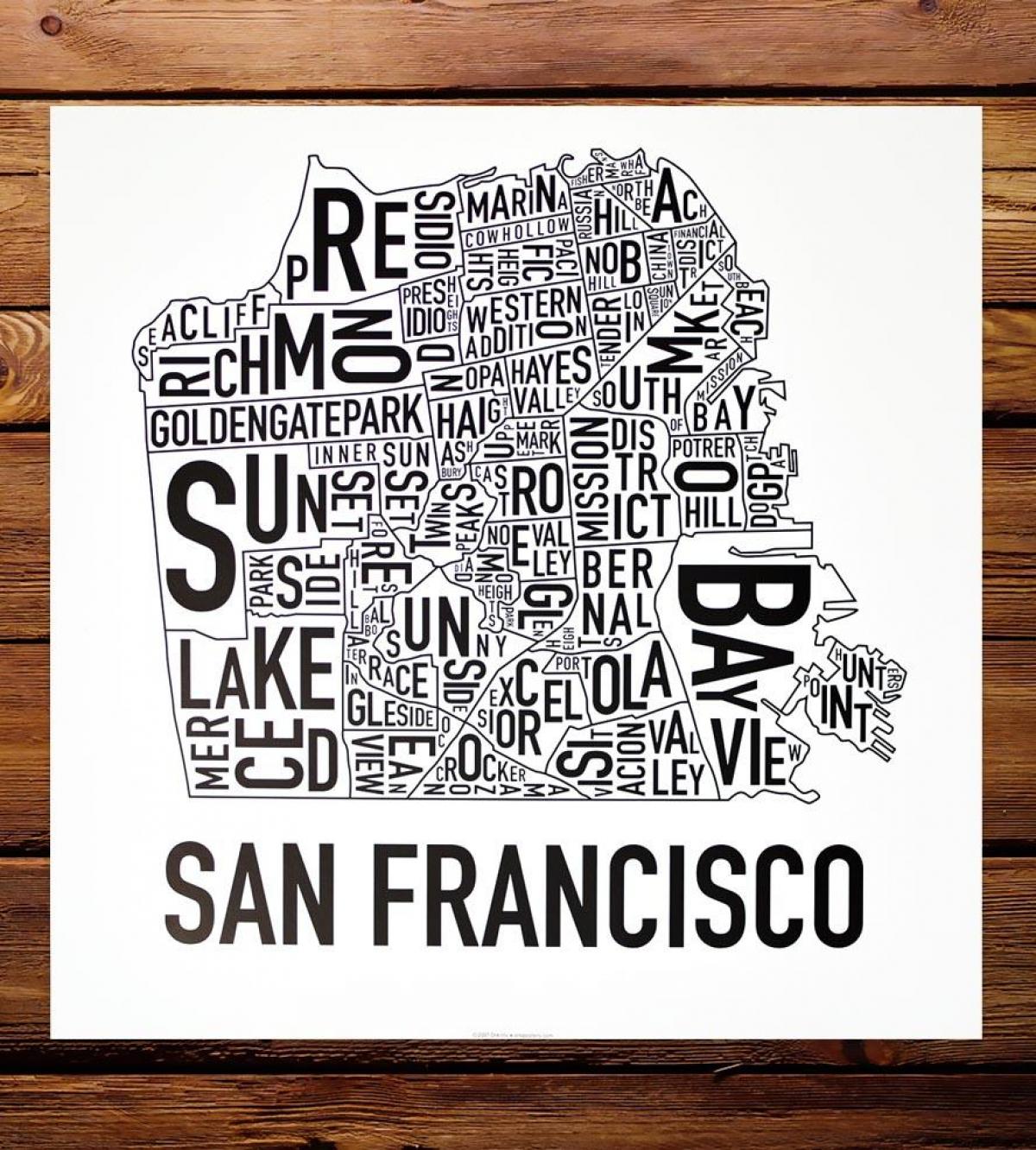 Mapa ng San Francisco kapitbahayan sining