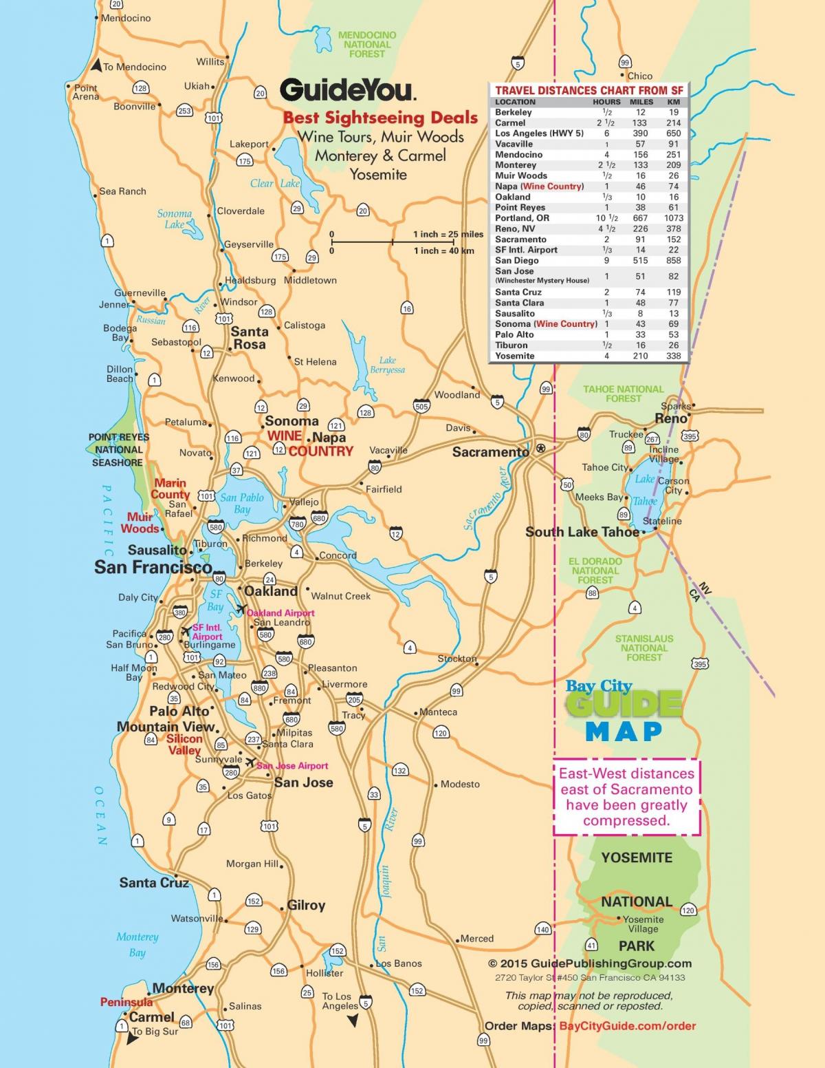 Mapa ng San Francisco kalsada