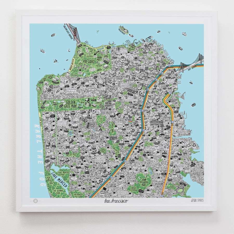 Mapa ng San Francisco sining