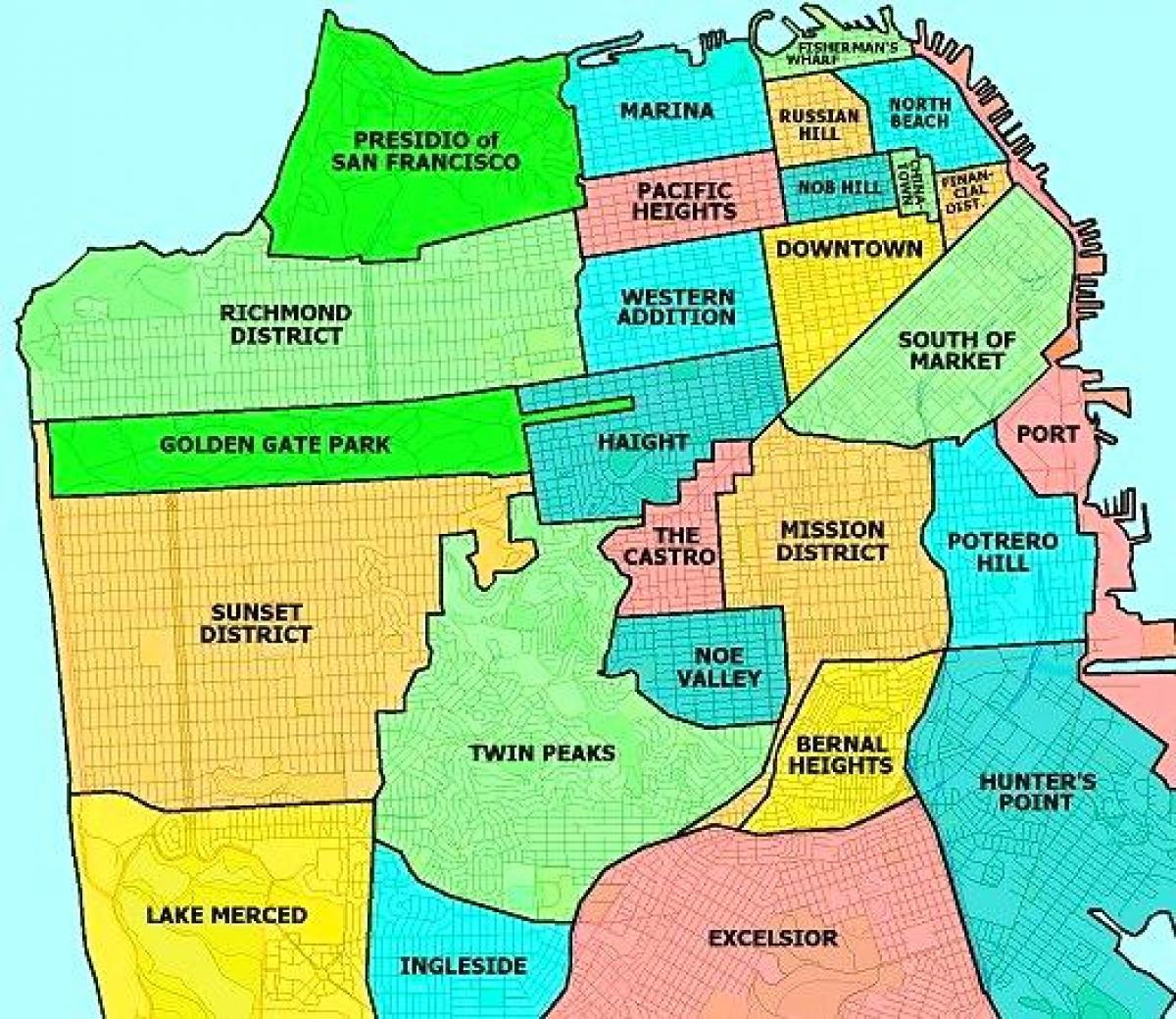 suburbs ng San Francisco mapa