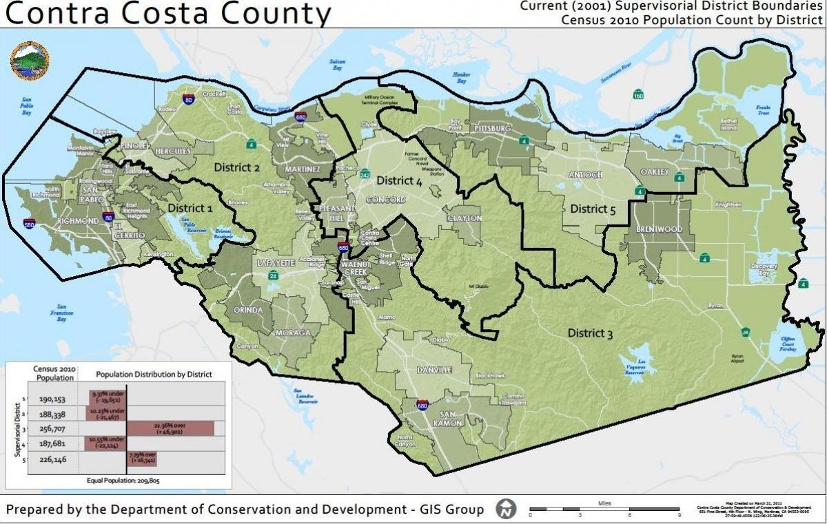 Mapa ng SF tagapangasiwa ng distrito