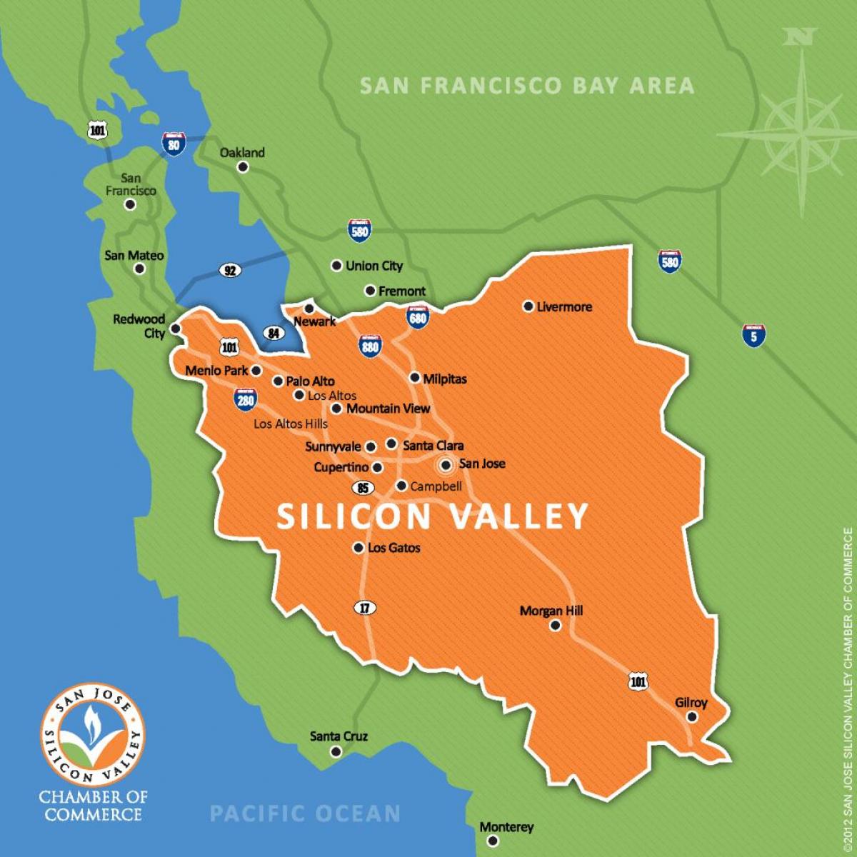 silicon valley sa mapa ng mundo