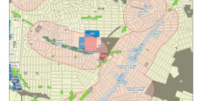 Mapa ng excelsior distrito ng San Francisco