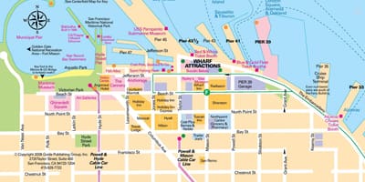 Mapa ng fisherman ' s wharf San Francisco
