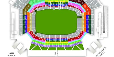 Mapa ng levi ' s stadium gate