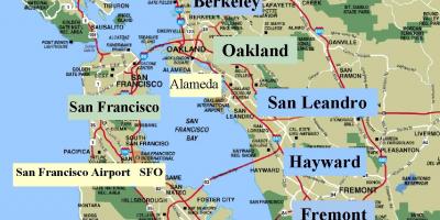 Mapa ng San Francisco california