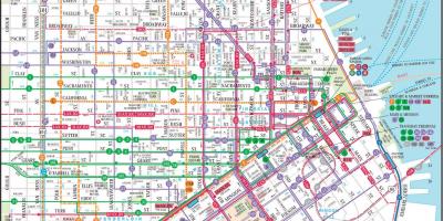 San Francisco ng pampublikong transit mapa